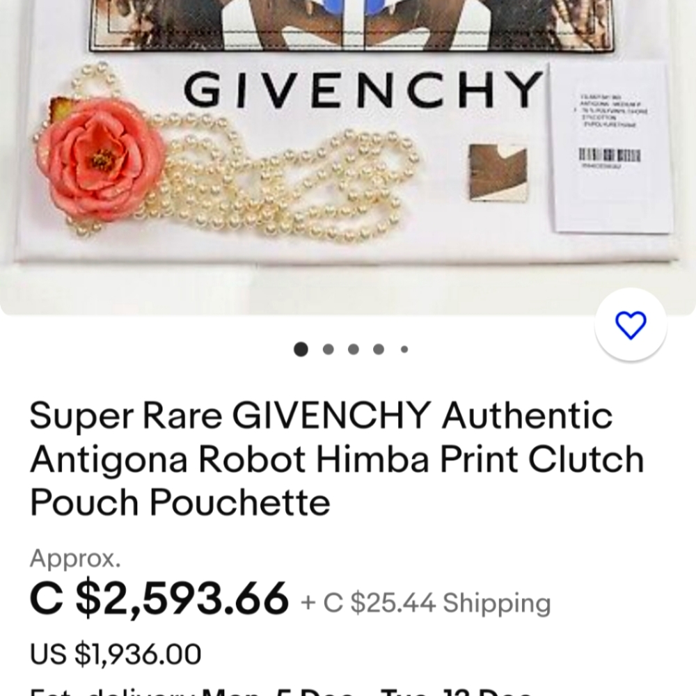 Givenchy Super Rare Authentic Antigona Robot Himba Print Clutch Bag